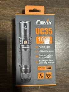 Fenix UC35 V2.0 LED USB Rechargeable Tactical Flashlight Torch New Open Box