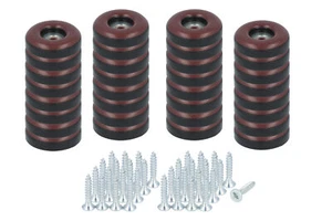 32 x Teflongleiter zum Schrauben 22 mm Stuhlgleiter braun PTFE Möbelgleiter - Bild 1 von 3