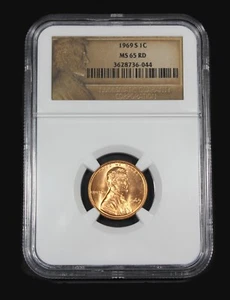 Centavo conmemorativo Lincoln 1969 S NGC MS65RD UNC MS 65 RD CERTIFICADO # 3628736-044 - Imagen 1 de 2