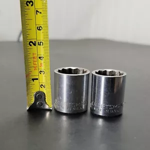 Craftsman 18mm Sockets Metric 44312 SAE 3/4" -EE- 3/8" Drive 44337 12 Point USA - Picture 1 of 12