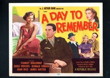 A DAY TO REMEMBER-1955-LOBBY CARD-VG/FN-CRIME-DRAMA-STANLEY HOLLOWAY-JOAN VG/FN