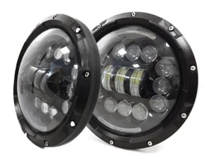 2x Faro LED Angel Eye Halo 12V 24V faretto luci di inondazione per Hummer H1 H2 - Foto 1 di 10