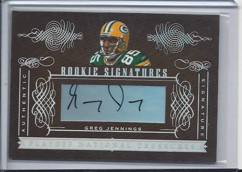 GREG JENNINGS 2006 NATIONAL TREASURES PACKERS TRUE ROOKIE AUTO RC #D 110/200 - Image 1 of 1