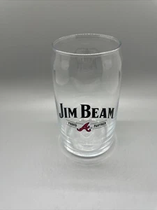 - Jim Beam Atlanta Braves Highball Clear Drinking Glass MLB Baseball - Picture 1 of 6