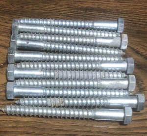 11 Qty 3/8" x 4" Stainless Steel Hex Lag Bolt Screws - Picture 1 of 2