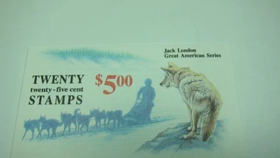 U.S. 1988 Jack London Stamp Booklets (3 count) 25 cent stamps.  Specifics Below. - Image 1 of 4