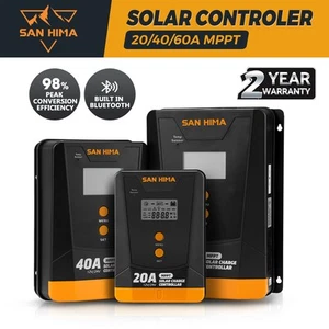 San Hima MPPT Solar Charge Controller 12V 24V LCD Display Inbulit Bluetooth - Picture 1 of 41