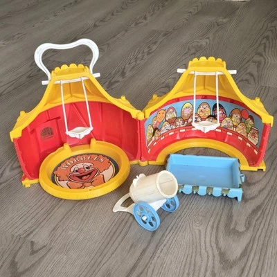 De colección Weeble Wobbles Big Top Circus Carpa Juego 1977 Piezas Canon Foto 1 de 4