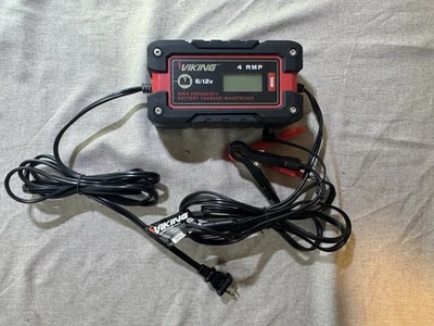 VIKING 4Amp Fully Automatic Microprocessor-Controlled Battery Charger/Maintainer - Image 1 of 4