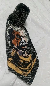 Keith Daniel 100% Silk Handmade EINSTEIN "E=MC 2" Men's Tie Mathematics - Picture 1 of 4