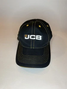 Cappello da baseball JCB Equipment nero con strapback logo regolabile per adulti - Foto 1 di 7