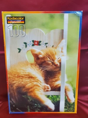 Rompecabezas Kodacolor Vintage 100 Piezas "Dulces Sueños" - Gato Durmiente Foto 1 de 4