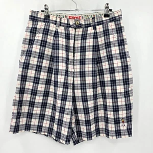 Vintage Pivot Rules Damen 14 Chinos kariert Baumwolle Plissee vorne Golfshorts - Bild 1 von 8