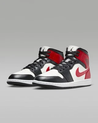Nike Air Jordan 1 Mid Gym Vermelho Off Noir BQ6472-160 Feminino Tamanho 9 Novo na Caixa - Imagem 1 de 4