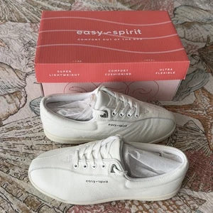 Easy Spirit weiße Damen-Schnürschuhe aus Leder Größe 7 M - Bild 1 von 6