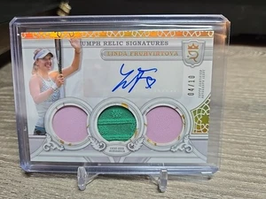 2024 Topps Royalty Tenis Linda Fruhvirtova Triumph Relic Signatures Oro/10 H - Imagen 1 de 2
