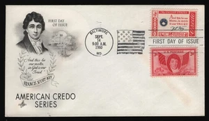 #1142 4c American Credo: F.S. Key-Combo, Art Craft FDC **ANY 5=FREE SHIPPING** - Picture 1 of 1
