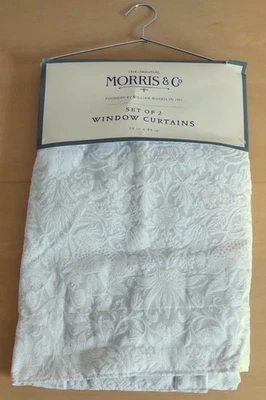 NUEVO William Morris & Co. "Juego de paneles cortinas de ventana par gris beige 38" X 84""" Foto 1 de 4