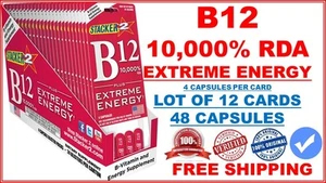 Genuine B12 Extreme Energy (4 Capsules X 12 Cards = 48 Capsules ) - Picture 1 of 3