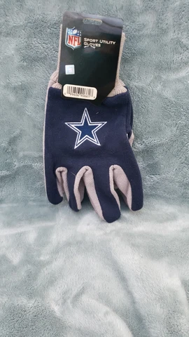 Dallas Cowboys Gloves Sports Logo Utility Work Gloves NEW Colored Palm Cover