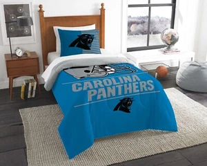 Carolina Panthers 2 Piece Twin Comforter Set (Includes 1 Comforter & 1 Sham) - Picture 1 of 1