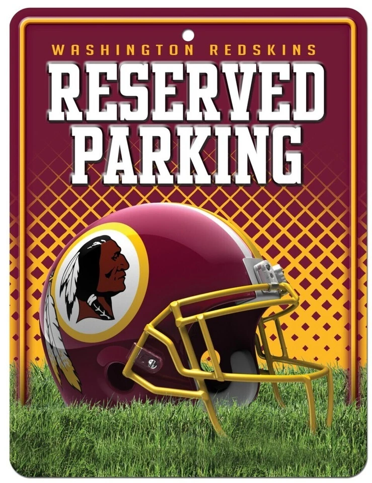 Letrero de estacionamiento reservado de metal de los Washington Redskins [NUEVO] garaje en relieve en la pared de la NFL Foto 1 de 1
