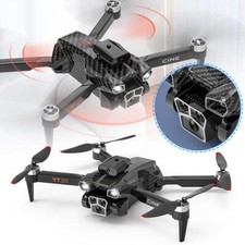 Drone quadricottero RC evitare gli ostacoli tripla fotocamera HD Hot E6