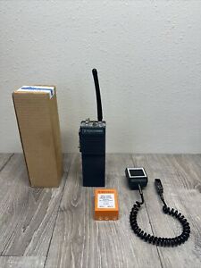 VTG Motorola HT220 Handie Talkie FM 2-Way Radio W/ Original Box, Mic - Working!!