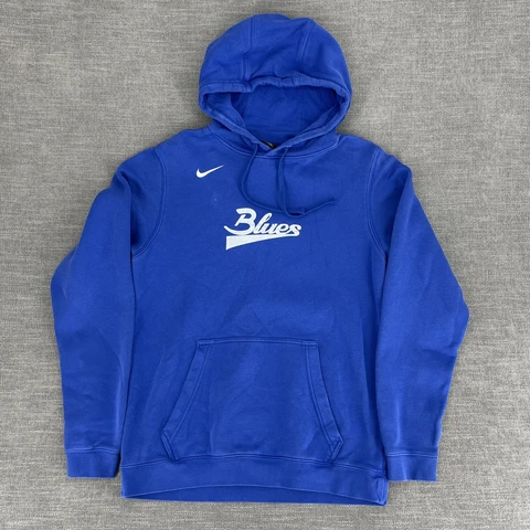 Nike NHL Blues Ice Hockey Team Blue Pullover Sweatshirt Hoodie Small Cover