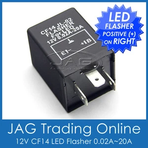 12V 3 PIN LED FLASHER RELAY UNIT FOR BLINKER/INDICATOR FLASH - POSITIVE ON RIGHT - Picture 1 of 4