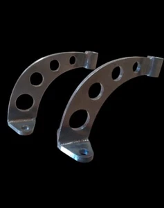 Pair (2) Drilled Headlight Stands Mounts For Hot Rods (Custom Steel Frame Mount) - Picture 1 of 1