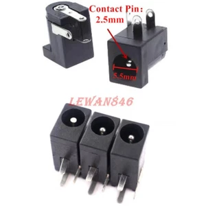 5Pcs 5.5mm x 2.5mm Female DC Connector Socket PCB Mount Jack Plug Electrical - Picture 1 of 5