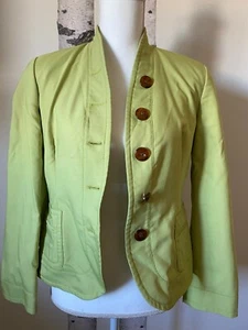 Talbot's Collection Woman's Jacket Green Size 4 Long Sleeve Button - Picture 1 of 4