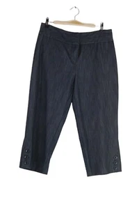 Harve' Bernard Cropped Capri Button Leg Jeans - Size 10 - Picture 1 of 9