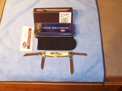 CASE BROTHERS 4 BLADE CONGRESS #05286 GENUINE STAG MADE IN USA 12/11/03 IN TIN - Image 1 of 4