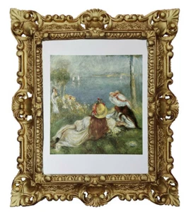 Wandbild Mädchen am Meer Pierre-Auguste Bild Barockrahmen 45x38 cm - Picture 1 of 1
