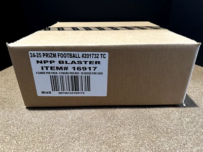 2024 PANINI PRIZM FOOTBALL FACTORY SEALED 20 BOX BLASTER CASE - ORANGE LAZERS - Image 1 of 4