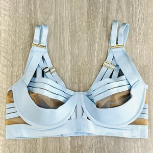 Honey Birdette Linda C Bluebell Bra Size 12E AU 34DDD/F US 34E UK - Picture 1 of 12