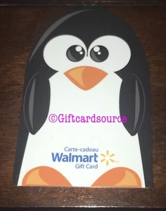 WALMART PENGUIN DIE CUT GIFT CARD CANADA COLLECTIBLE NO VALUE NEW - Picture 1 of 1