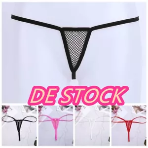 DE Damen Fischnetz Micro Mini String Slip durchsichtig G-String Tanga Unterhose - Bild 1 von 50
