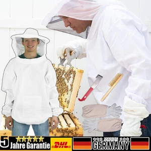 Beekeepers Schutzanzug Imkerjacke Hut Schleier Imker Jacke Imkerei Handschuhe. - Bild 1 von 15