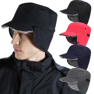 Winter Warmer Earmuffs Hat Fur Windproof Cap Snow Hood w/Ear Flaps for Unisex US - Picture 1 of 58