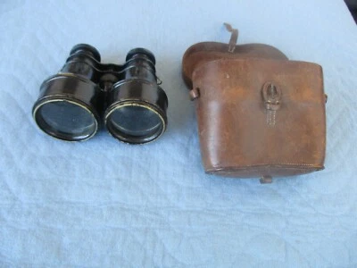 Antikes Fernglas mit Lederköcher F. WEICHSEL  WIEN - Bild 1 von 4