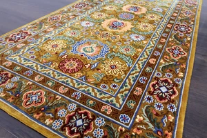 Antique Hand Knotted Vintage Tibetan Area Rug For Livingroom Home Decor Room Rug - Picture 1 of 4