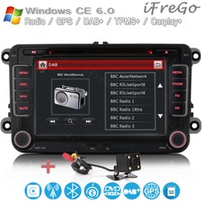Per VW Golf 5 Tiguan Touran 7' HD GPS Autoradio Nav Radio Telecamera posteriore+