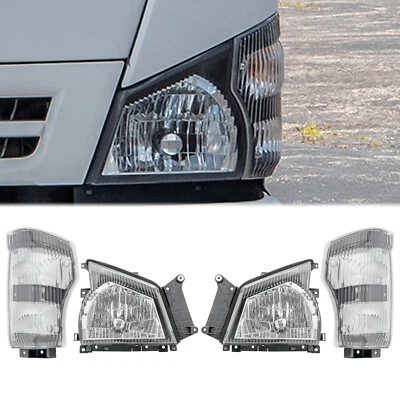 Faros y luces de esquina izquierda+derecha para Isuzu NPR NQR 2005-07 GMC W-4500 2004-2007 Foto 1 de 4