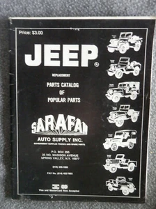 1999 JEEP REPLACEMENT PARTS CATALOG OF POPULAR PARTS by Sarafan Auto - Imagen 1 de 7