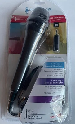 The Singing Machine SMM205 Dynamic Professional Microphone Wired Karaoke Music - Image 1 of 4