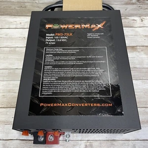 PowerMax PM3-75LK 3 Stage 75 Amp AC To DC Converter/Charger 13VDC To 16.5 VDC OP - Bild 1 von 12