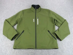Rossignol Jacket Mens Extra Large Green Softshell Fleece Lined Zip Up Coat - Picture 1 of 11